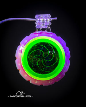 Pendant -  NS Pink Slyme over Poppy and Dopamine