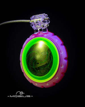 Pendant -  NS Pink Slyme over Poppy and Dopamine