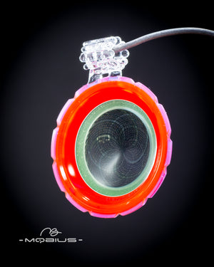 Pendant -  NS Pink Slyme over Poppy and Dopamine