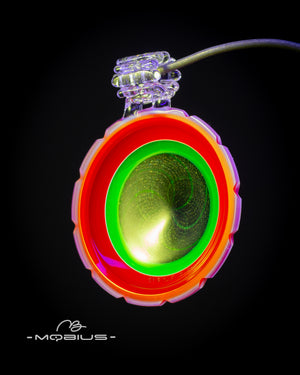 Pendant -  NS Pink Slyme over Poppy and Dopamine