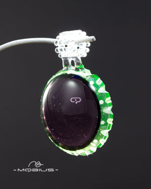 Pendant -  Molten Aura Gold Amethyst and NS Illuminati