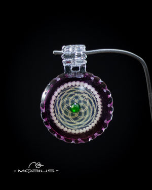 Pendant -  Molten Aura Gold Amethyst and Reticello