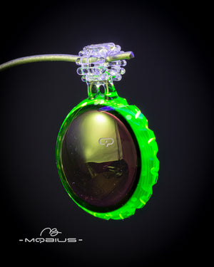 Pendant -  Molten Aura Gold Amethyst and NS Illuminati