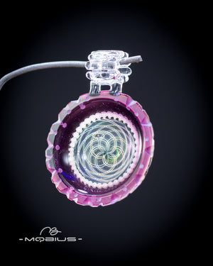 Pendant -  Molten Aura Gold Amethyst and Reticello