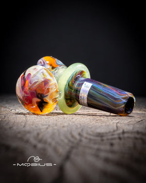 Fully Worked 19mm Multi Hole Bowl - Nonametech, Mobius Borocolor Handmixed Dopamine