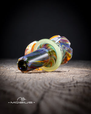 Fully Worked 19mm Multi Hole Bowl - Nonametech, Mobius Borocolor Handmixed Dopamine