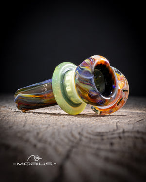 Fully Worked 19mm Multi Hole Bowl - Nonametech, Mobius Borocolor Handmixed Dopamine