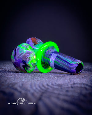 Fully Worked 19mm Multi Hole Bowl - Nonametech, Mobius Borocolor Handmixed Dopamine