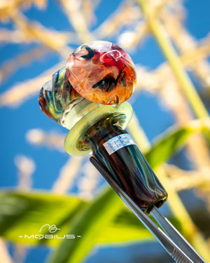 Fully Worked 19mm Multi Hole Bowl - Nonametech, Mobius Borocolor Handmixed Dopamine