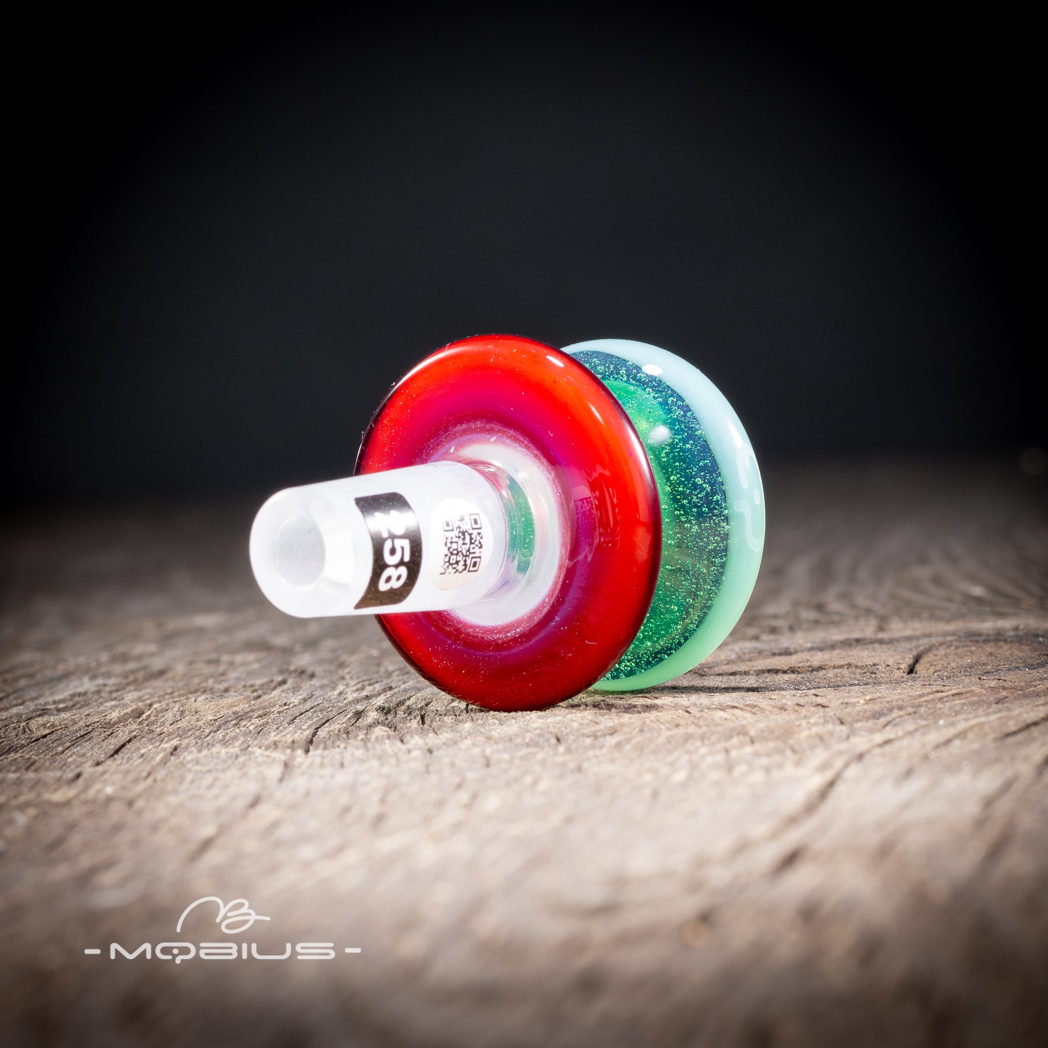 14mm Thick Glass Mobius Style Bowl Slide With Hole – Crown Downstem Bowl Pull-Out